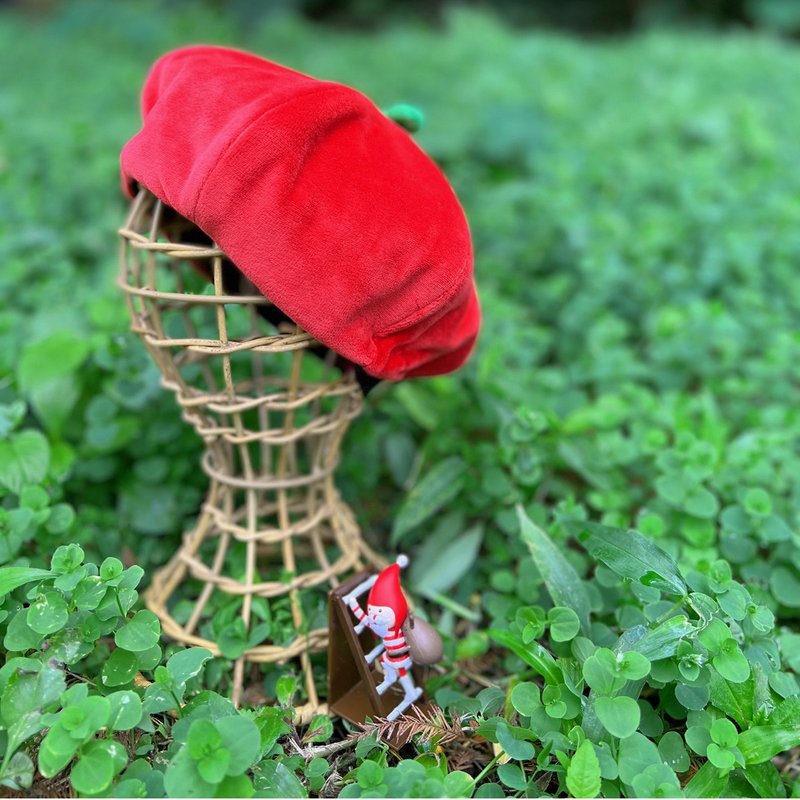 爱的小苹果 有机棉贝雷帽(铺棉款) - 其他 - 棉．麻 红色