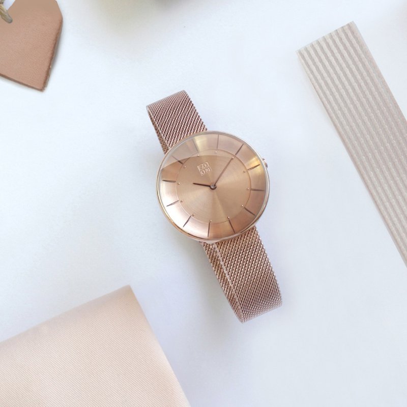 FLOATING 3867 光感美学米兰带女表 - 玫瑰金 - 女表 - 其他金属 金色