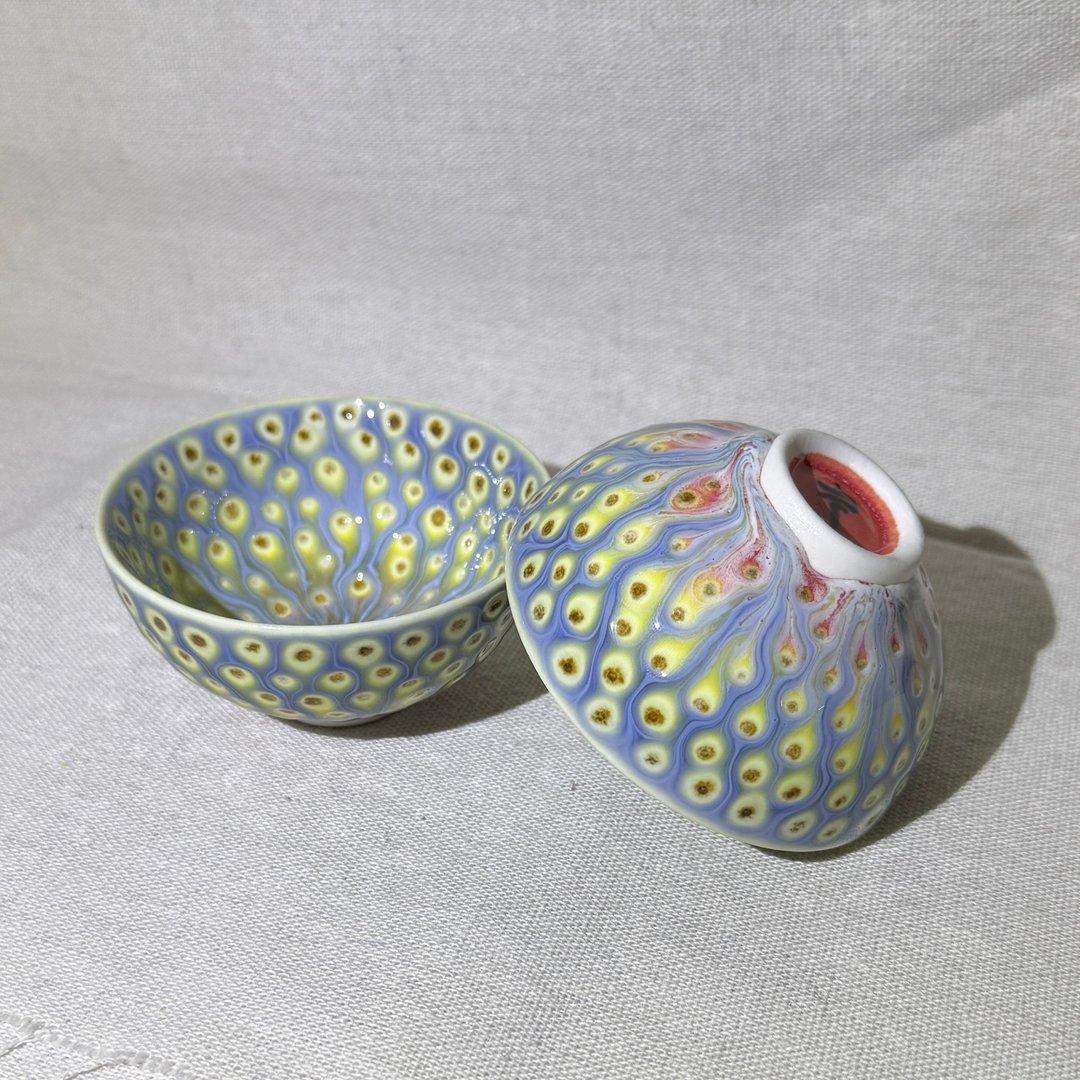 No.7 / 孔雀系列 Peacock / 品茗对杯 70ml - 茶具/茶杯 - 瓷 多色