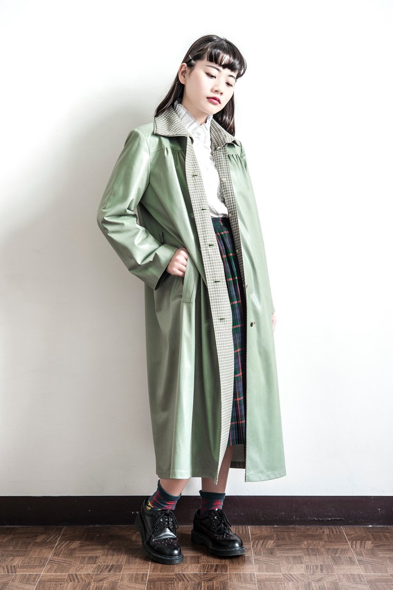 Vintage 薄荷绿古着风衣 - 女装休闲/机能外套 - 聚酯纤维 绿色