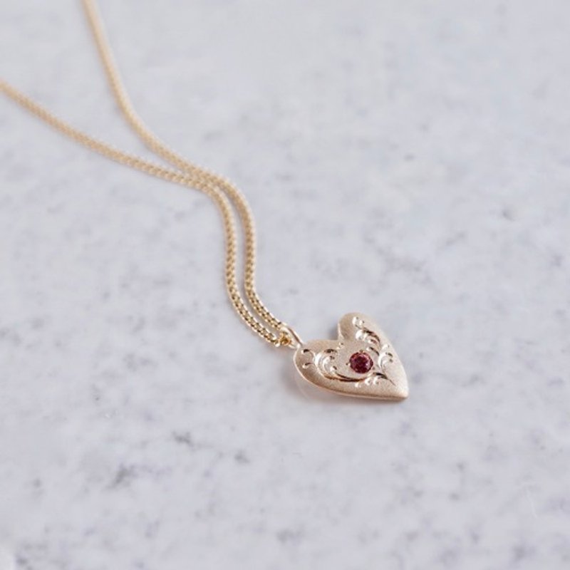 Heart pendant [PD031K10] - 项链 - 其他金属 
