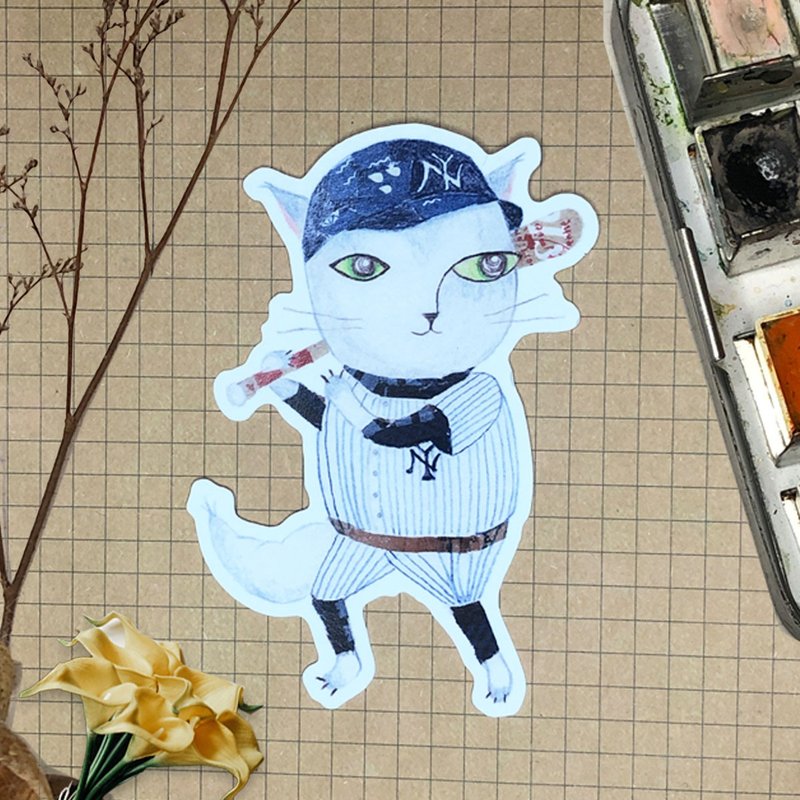 和纸贴纸/手帐贴纸 |喵肖像系列 - 贴纸 - 纸 