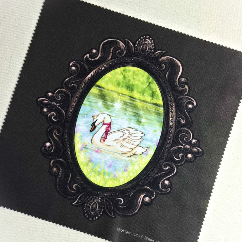 天鹅湖眼镜擦拭清洁剂（lilliwon）复古插画设计 - 眼镜盒/眼镜布 - 纸 多色