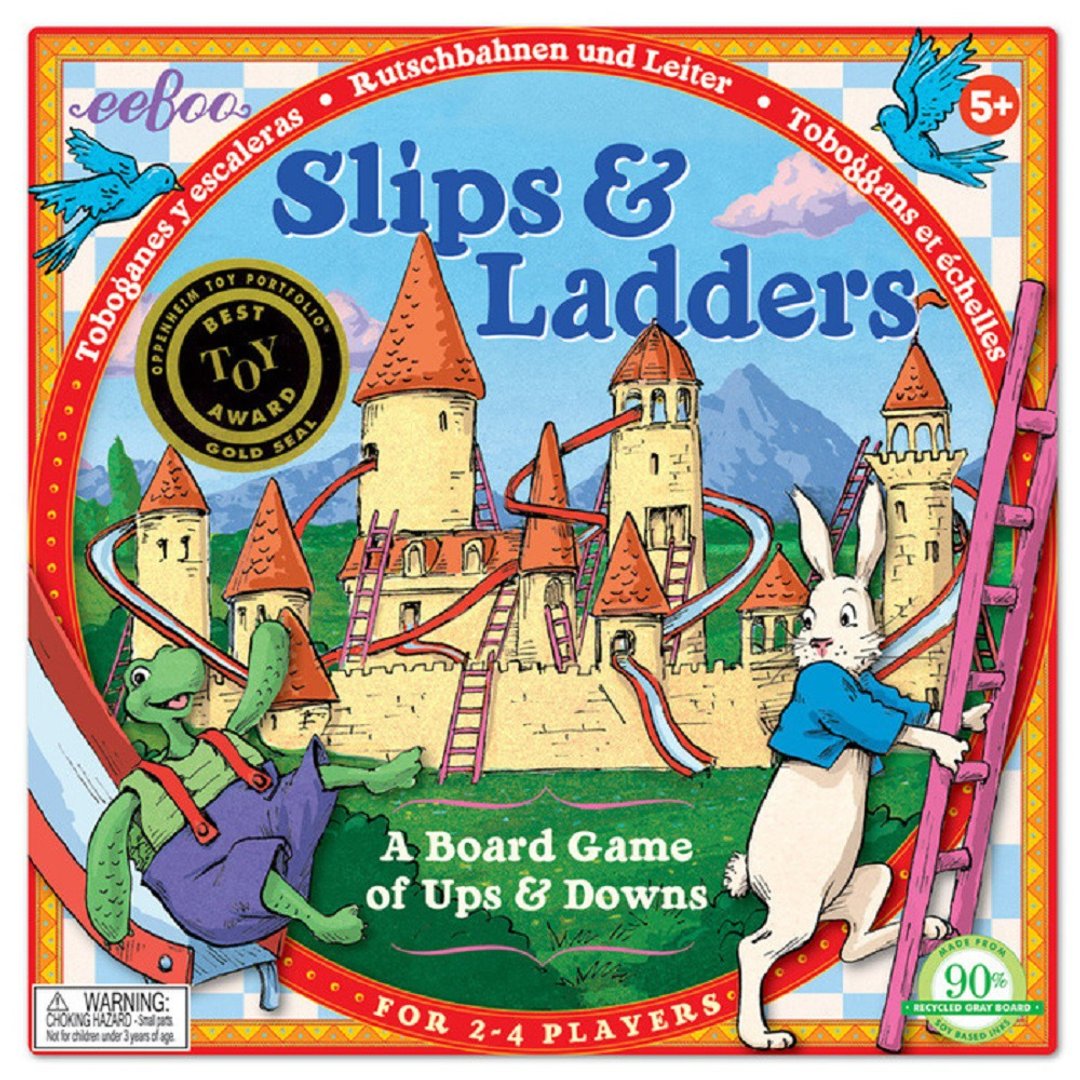 eeBoo 桌游转盘游戏 - Slips & Ladders 龟兔竞赛 - 桌游/玩具 - 纸 多色