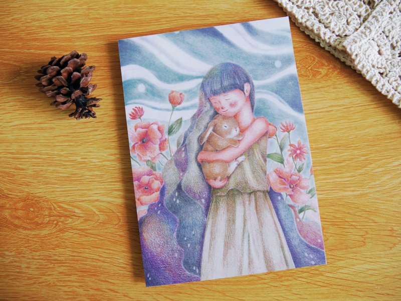 【疗愈心灵牌卡-初生】色铅笔手绘插画/ A5明信片/海报 - 卡片/明信片 - 纸 多色