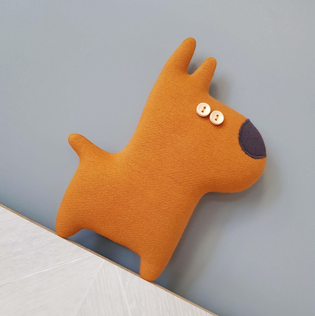 stuffed dog sewing pattern PDF rag doll tutorial in English, stuffed animal PDF - 手工艺教程/工具书 - 其他材质 