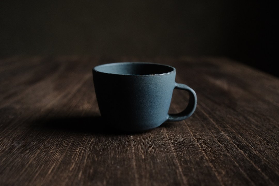 苍・无际的海・把手杯子 - 咖啡杯/马克杯 - 陶 蓝色