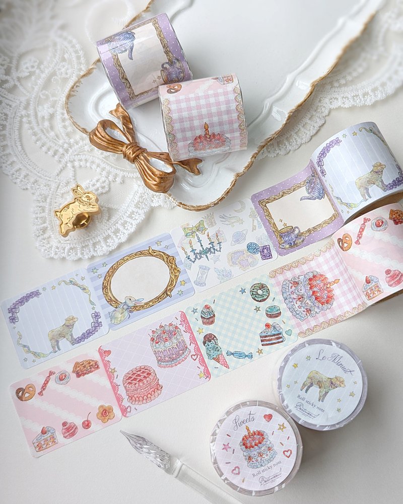 【新款上市】甜点・午夜系列 卷筒式便利贴 - 便条纸/标签贴 - 纸 