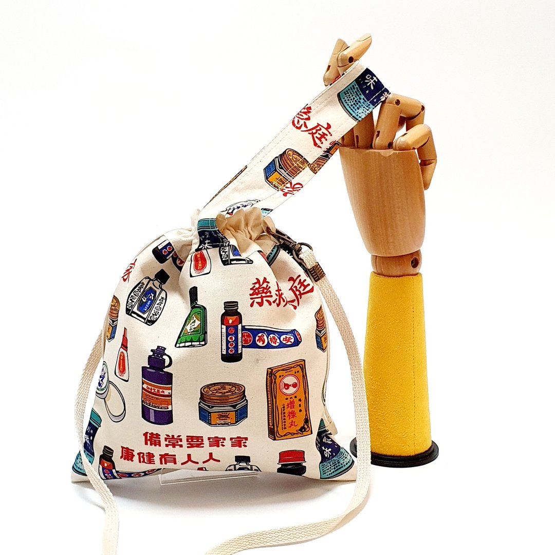 【HiGh MaLi】台湾怀旧老物商品手腕包#斜背肩背#vintage#礼物 - 侧背包/斜挎包 - 棉 多色