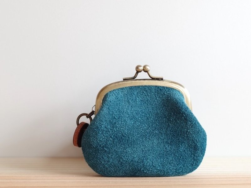 Suede leather purse Blue - 零钱包 - 真皮 蓝色