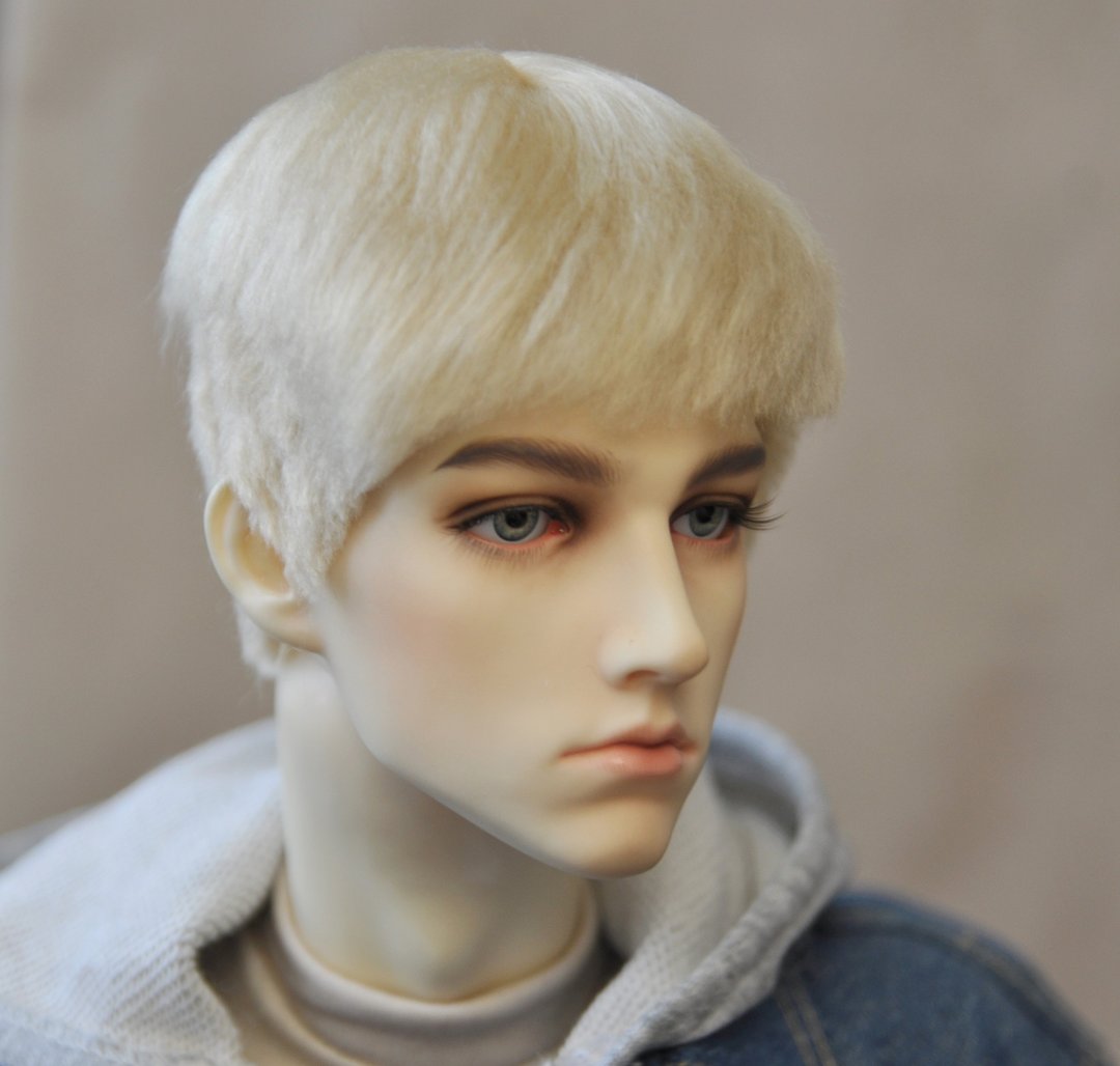 BJD wig - Short modern cut - faux fur - straight - 其他 - 其他材质 黑色