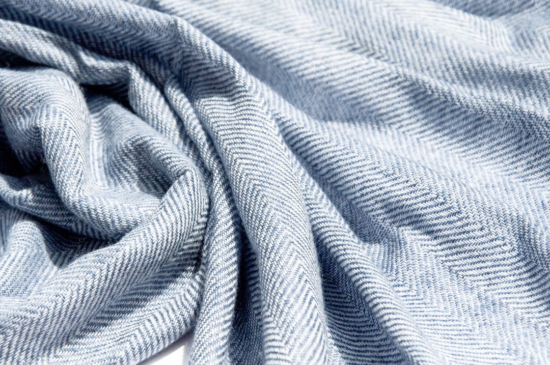 喀什米尔Cashmere 针织围巾 纯羊毛围巾 手织围巾 编织围巾-天空 - 围巾/披肩 - 羊毛 蓝色