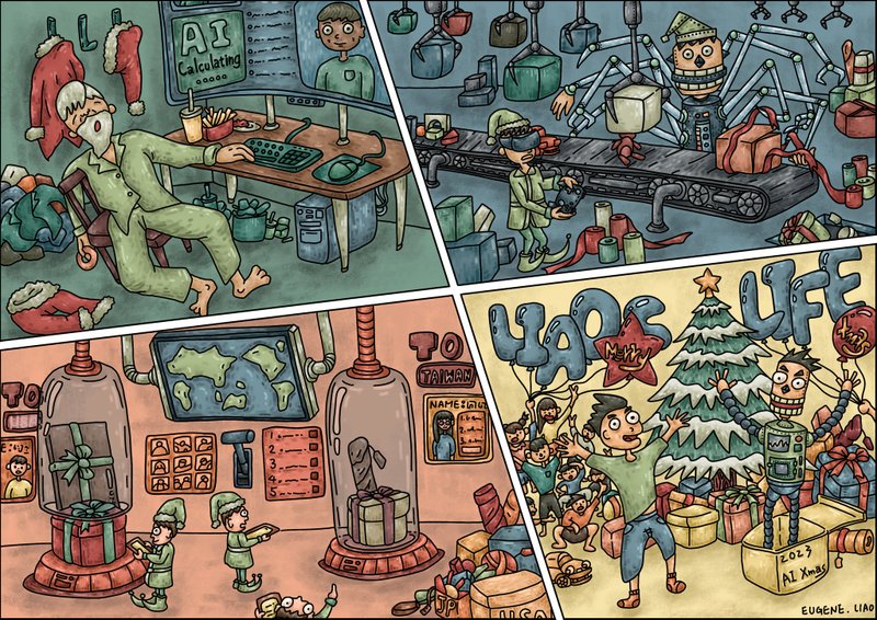 圣诞卡片2023 - 卡片/明信片 - 纸 