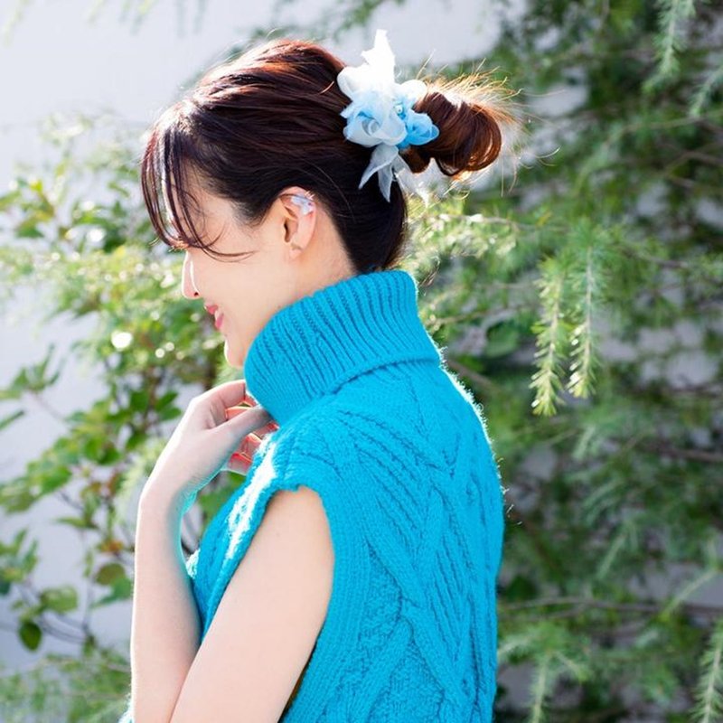 Turquoise | mini | Scrunchie in bloom | December birthstone - 发饰 - 其他材质 蓝色