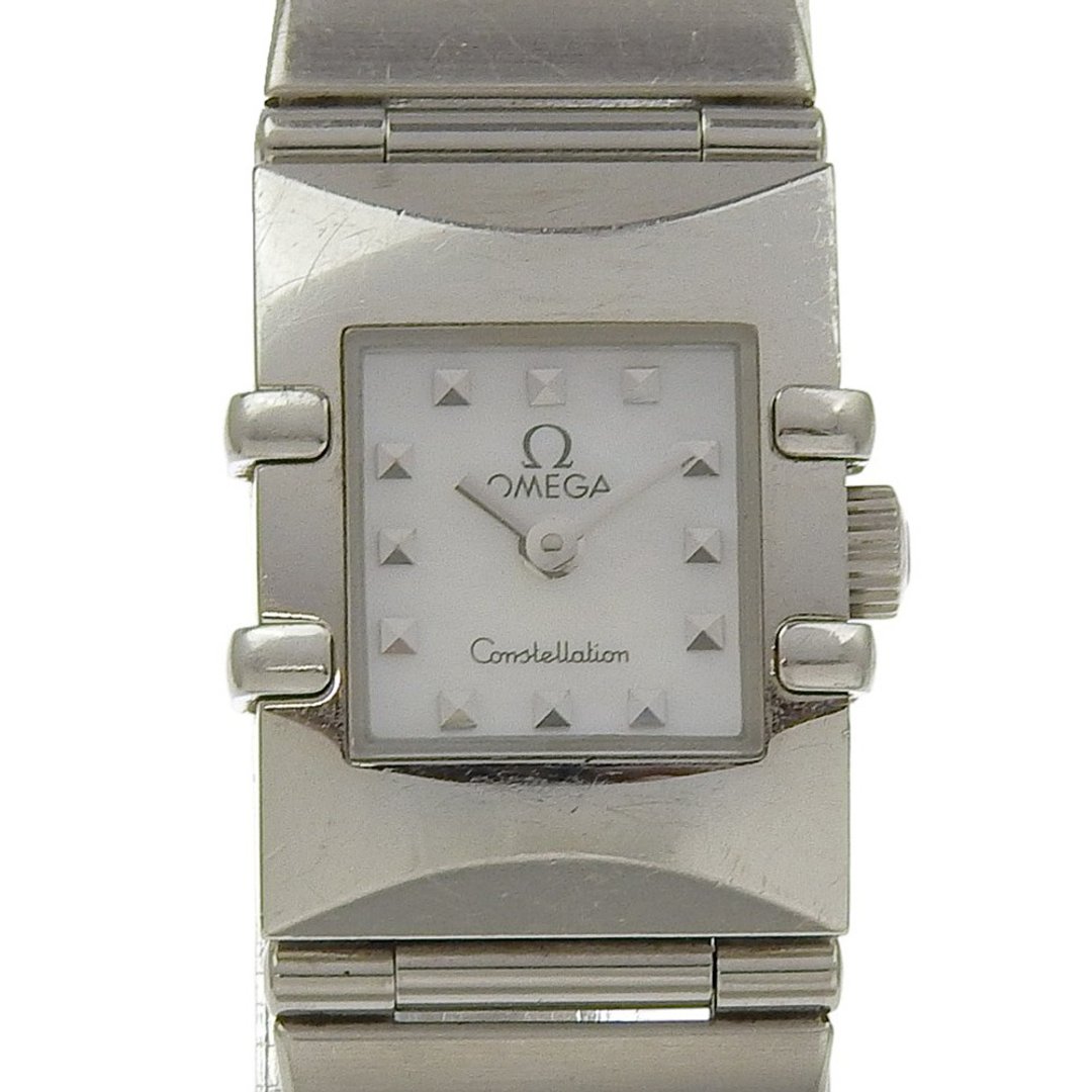 【日本直送】欧米茄 OMEGA Constellation Carre 手表 1531.71 不锈钢 石英 指针式显示 白色贝壳纹表盘 女仕【二手】 - 女表 - 不锈钢 白色