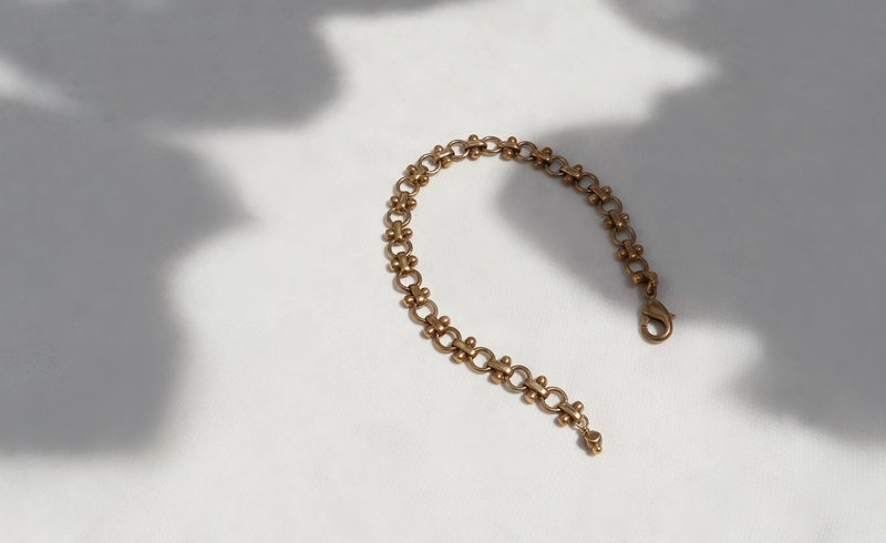 圆氐  许愿符号  1010天使祈祷手链 - 手链/手环 - 铜/黄铜 金色