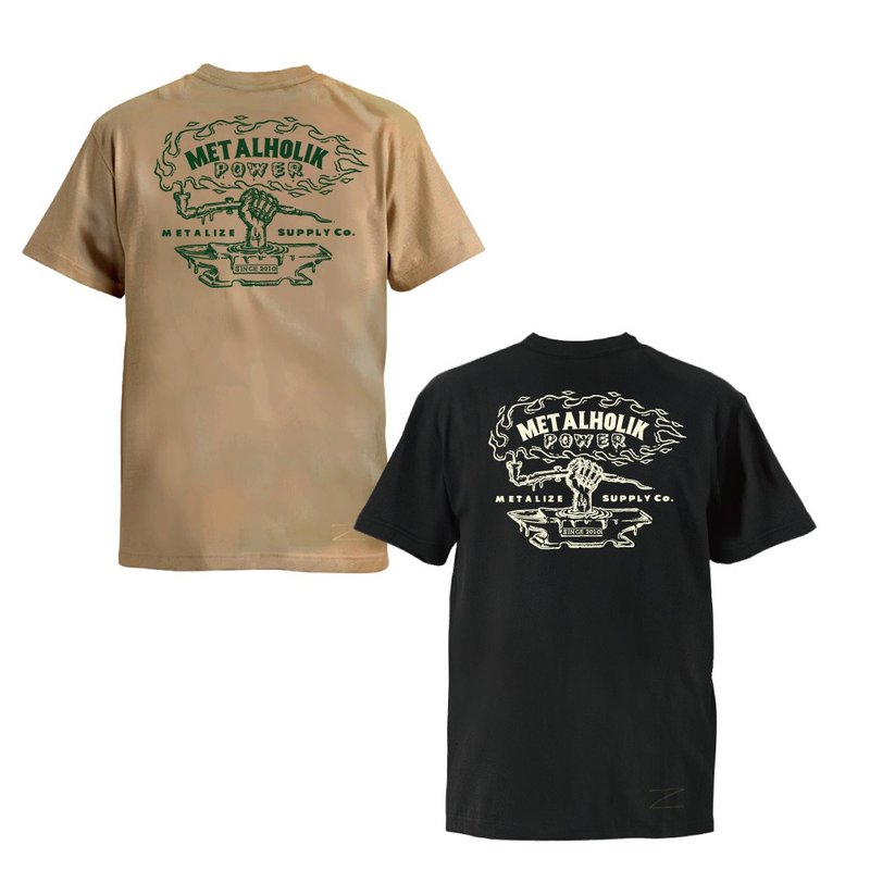【METALIZE】METAHOLIK POWER T-shirt - 男装上衣/T 恤 - 棉．麻 黑色