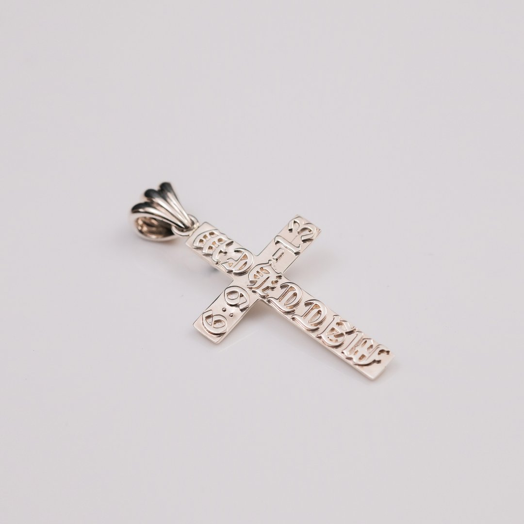 十字架坠饰 马太福音第六章9-13节【Frankness Jewellery】 - 颈链 - 纯银 银色