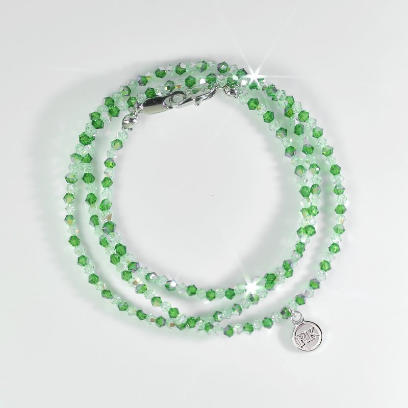 奥地利水晶 清透绿 - 眼镜链/手链/口罩链/Airpods耳机链/项链 - 手链/手环 - 水晶 绿色
