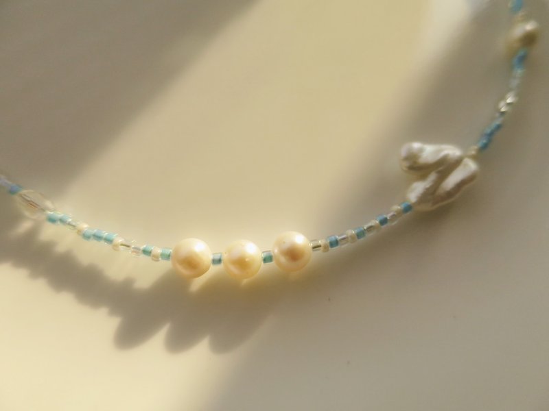 七彩的微风 Legends of mermaid (蓝 Blue) - 项链 - 珍珠 蓝色