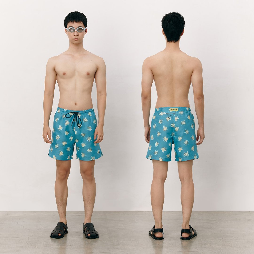 Aprilpoolday Swimwear / ARUN PRINT TRUNKS - 女装短裤 - 其他材质 多色