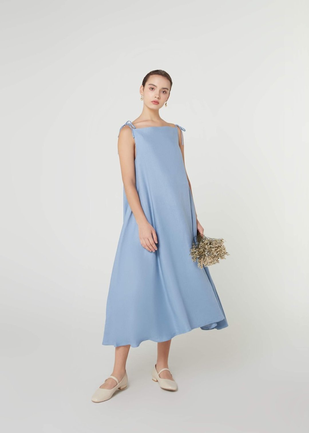 Le bleu dress ~ linen dress in sky blue, bridesmaid dress - 洋装/连衣裙 - 亚麻 