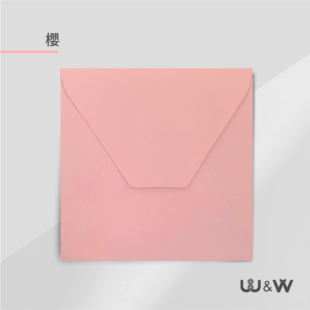 W&W婚卡盛宴-信封C款式-樱色 - 信封/信纸 - 纸 