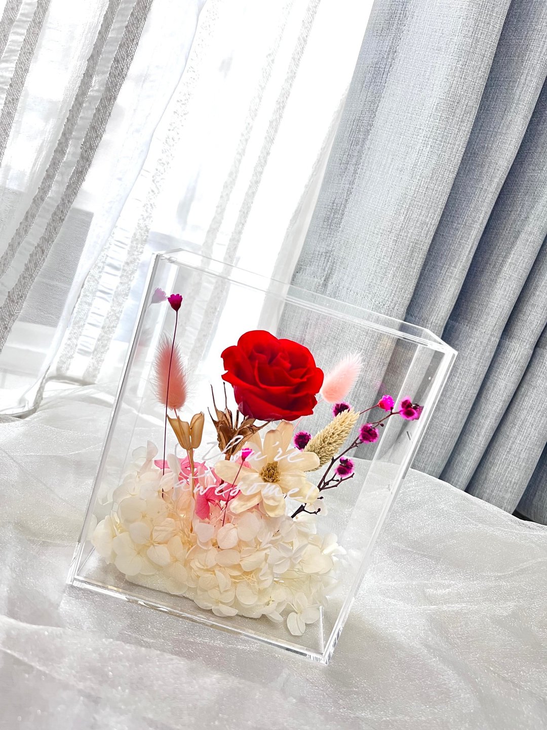 现货 招财猫压克力花盒x线灯  开幕 升迁 生日 节日 花礼 - 灯具/灯饰 - 植物．花 