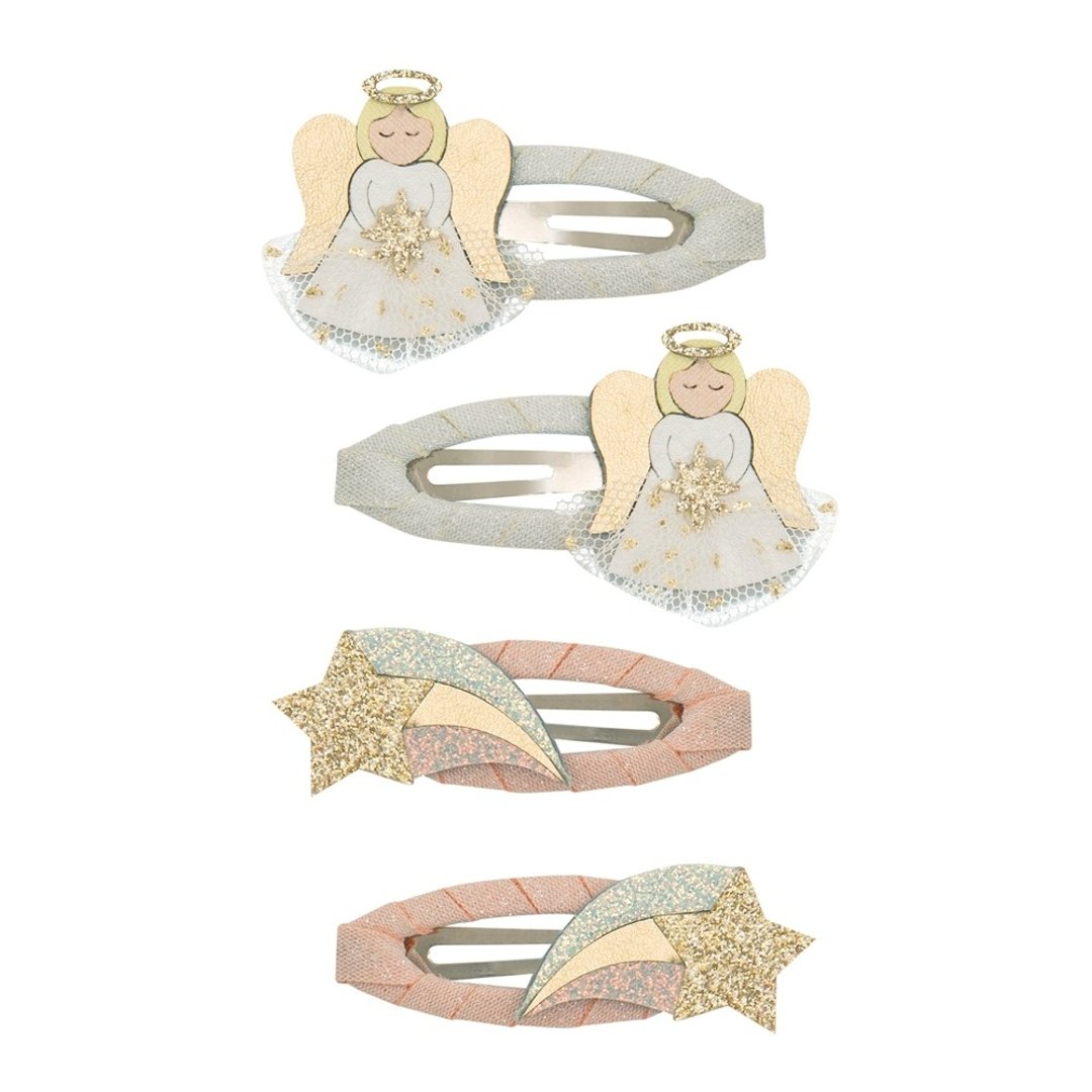 英国Mimi & Lula_AW25_Xmas圣诞小天使星星滴答夹4入 - 婴儿饰品 - 聚酯纤维 