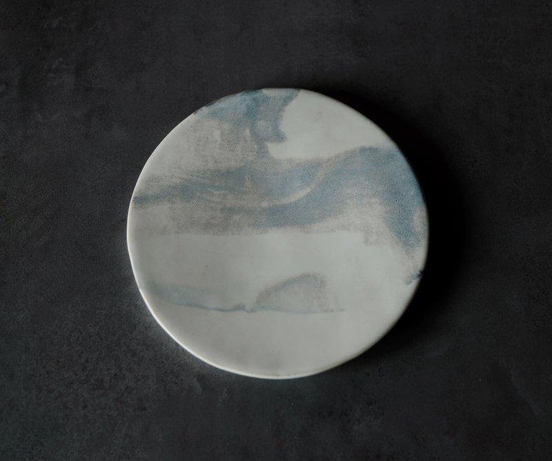 淡墨_盘 - 盘子/餐盘/盘架 - 丝．绢 白色