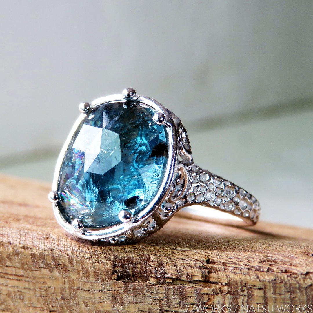Moss Kyanite Ring - 戒指 - 宝石 蓝色