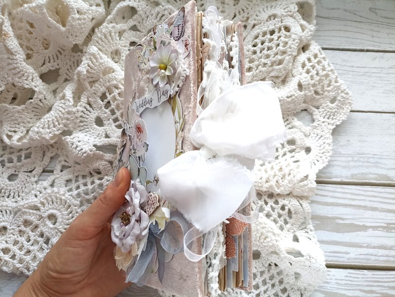 花园垃圾日记 handamde 花卉日记蕾丝女笔记本出售 - 笔记本/手帐 - 纸 粉红色