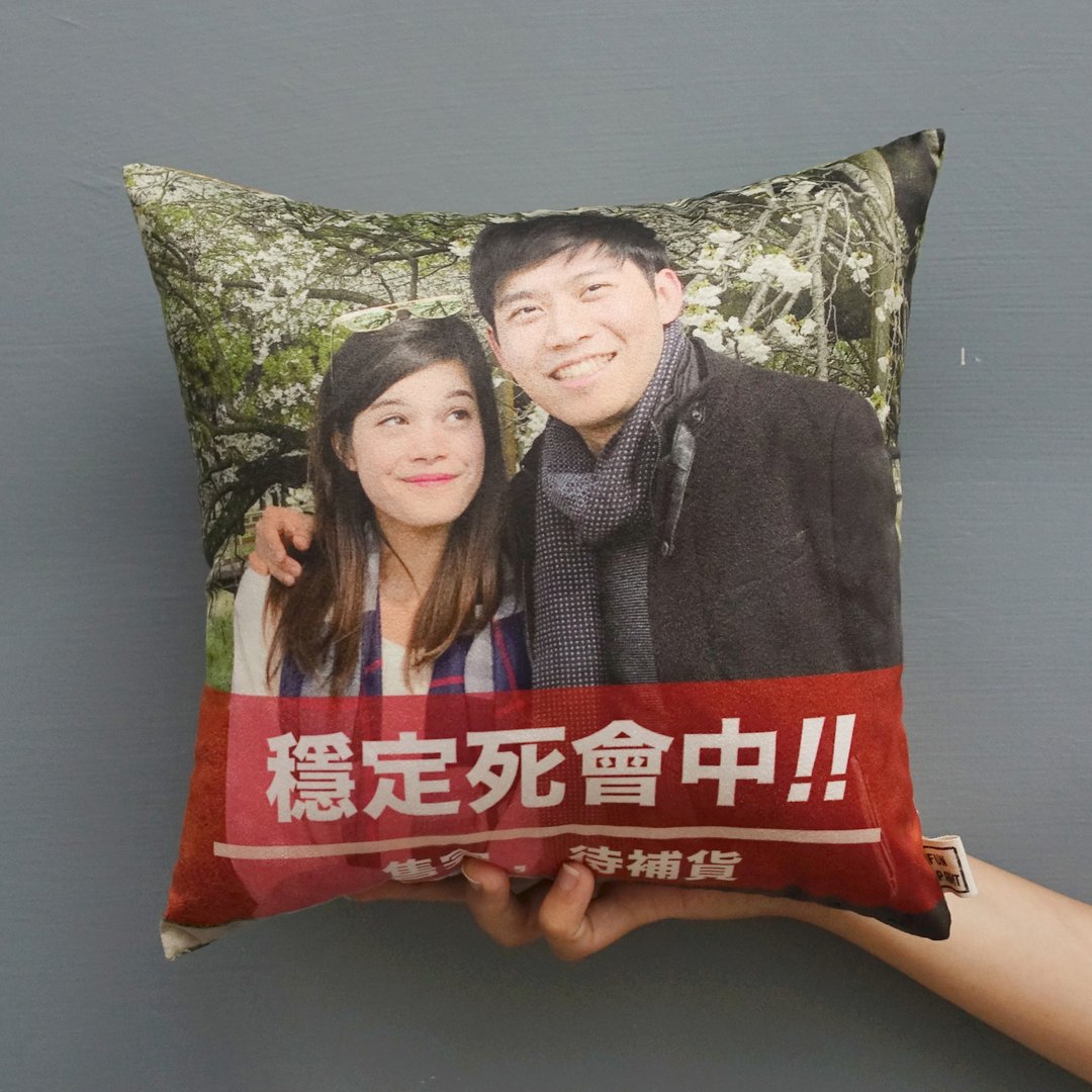 FunPrint 定制 稳定死会中/极品绝配 抱枕 (单面)  *情人节礼物* - 枕头/抱枕 - 其他材质 红色