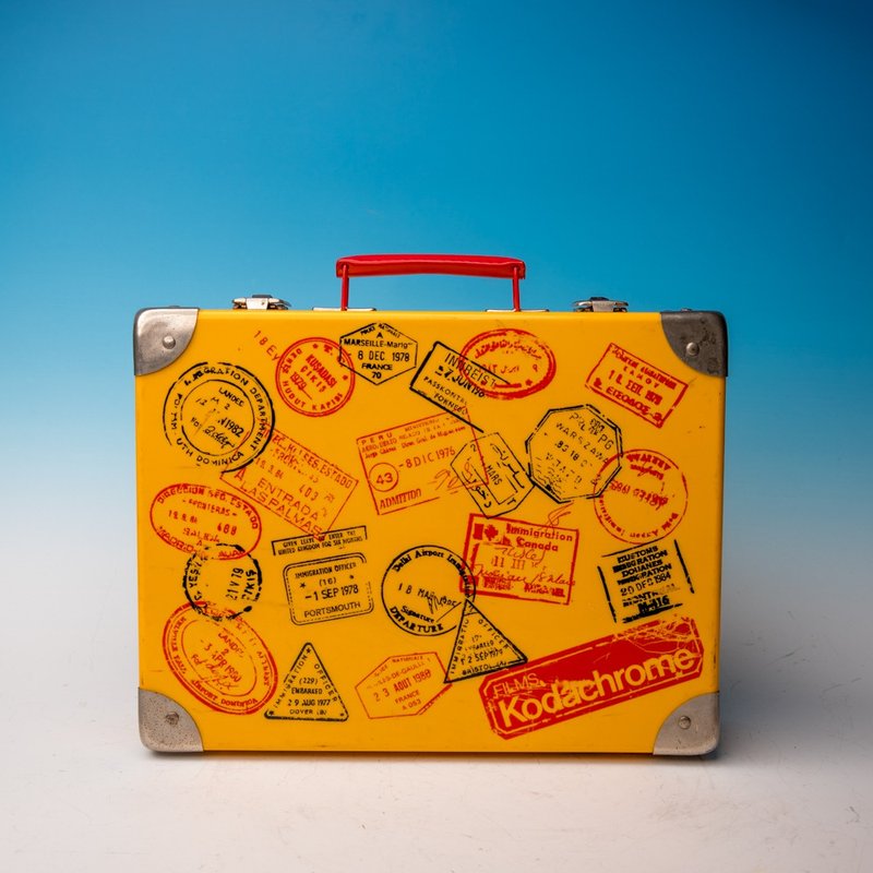 桑惠商号 1970 美国制 KODAK柯达 Ektachrome Passport古董公事箱 - 公文包/医生包 - 其他金属 黄色