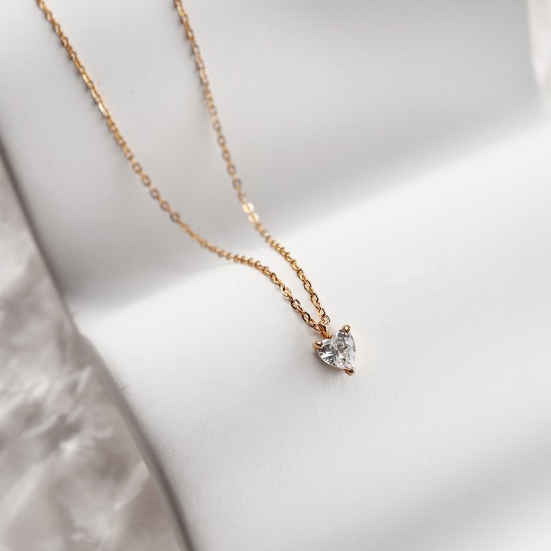 【情人节礼物】Must Have。爱心项链 - 项链 - 不锈钢 金色