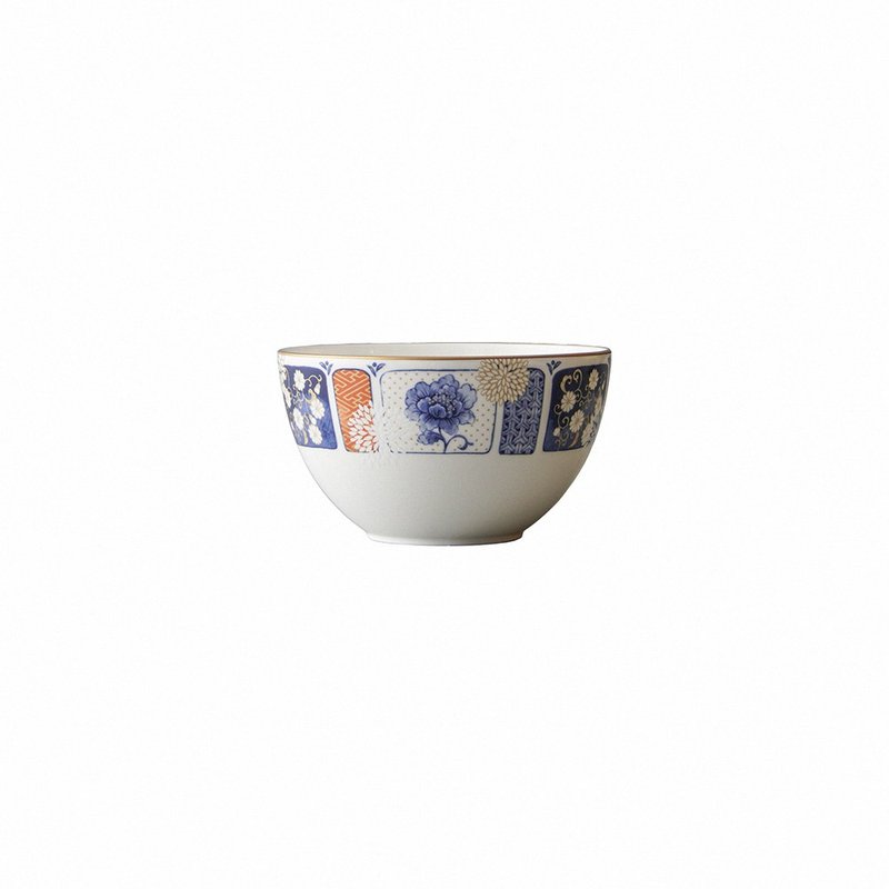 日本NARUMI 伊万里骨瓷汤碗/井饭碗-13cm - 其他杯子 - 瓷 蓝色