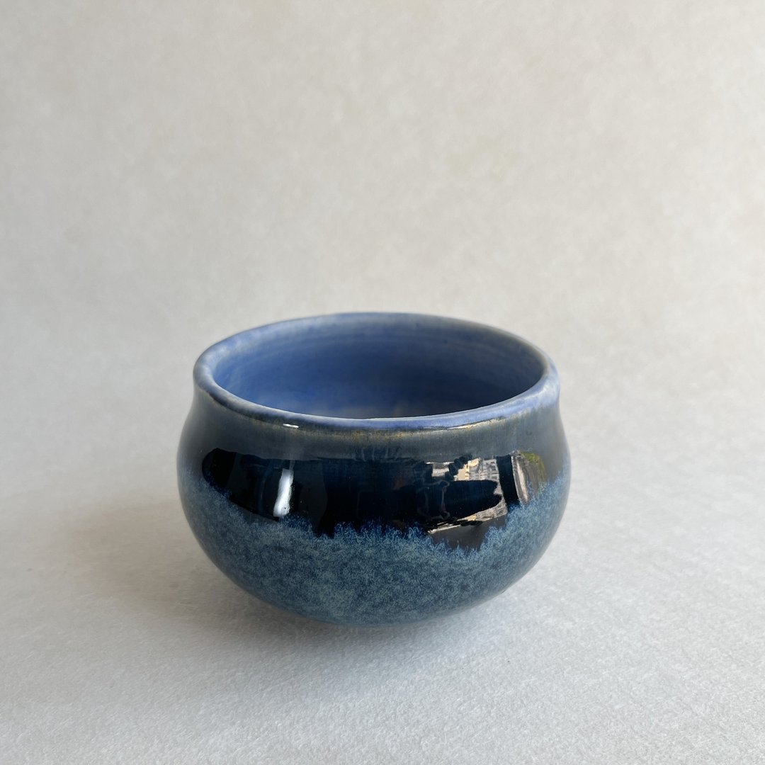 手工茶碗 抹茶碗 茶具 日式茶碗 茶道具 陶艺 陶器 新年礼物 - 茶具/茶杯 - 陶 蓝色