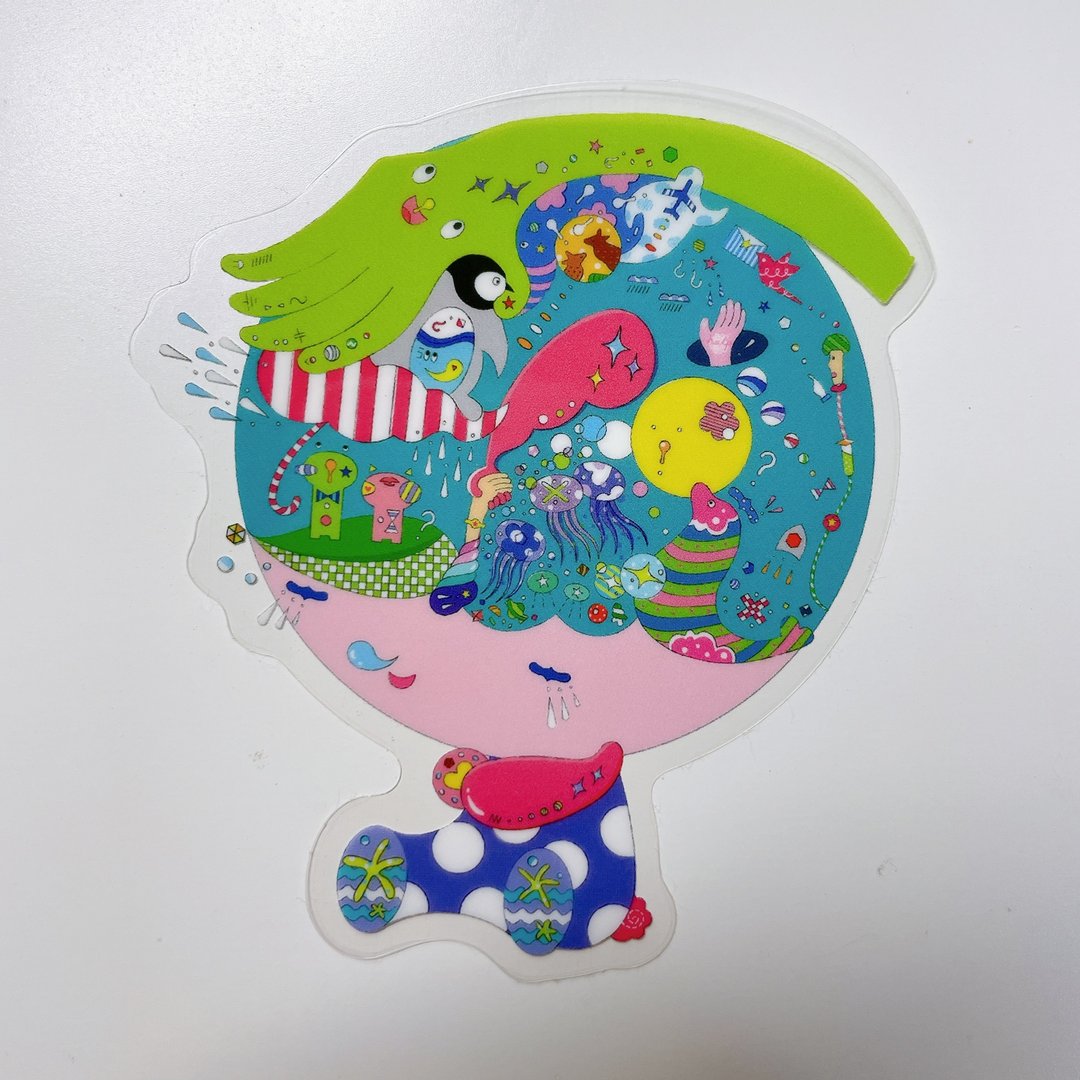 mimitofu's emotion planet 3号外星人大贴纸 (No.5 初次见面) - 贴纸 - 塑料 多色