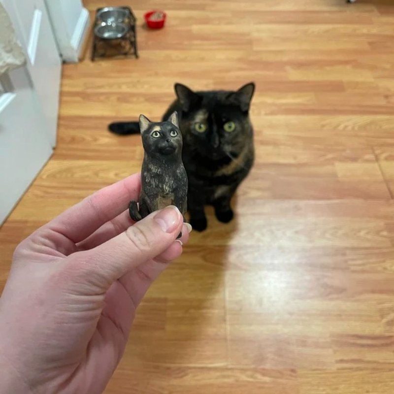 纯手工定制3D宠物艺术娃娃 订制狗狗猫咪毛小孩似颜绘肖像画公仔 - 玩偶/公仔 - 粘土 多色