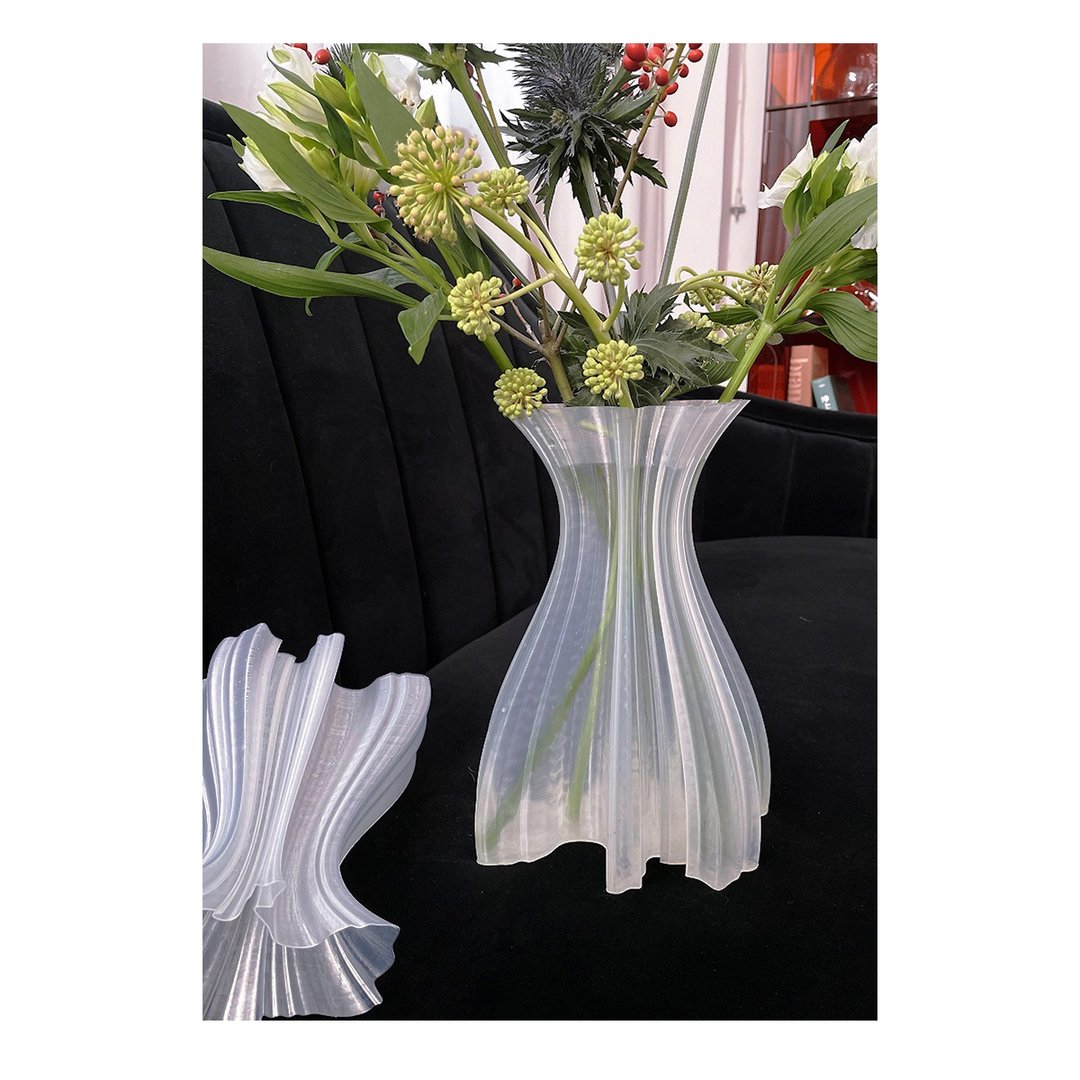 3D打印PLA艺术蛋糕裙摆花瓶 - 花瓶/陶器 - 其他材质 透明