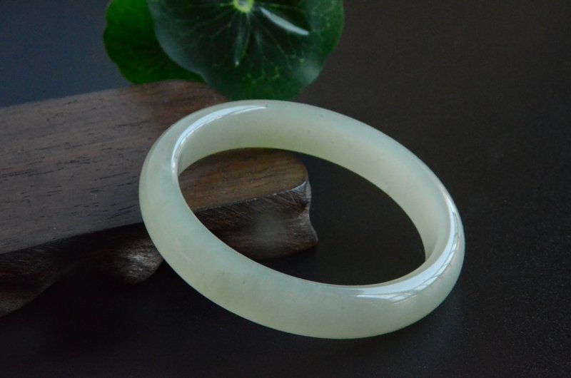 【晴澜】天然和田玉冰润晴水平安镯宝宝镯 - 手链/手环 - 宝石 