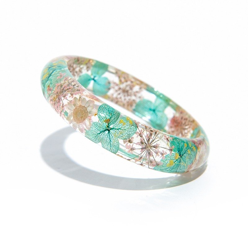 爱丽丝系列 【帽子先生的下午茶】 - Cloris Gift永绽花手镯 - 手链/手环 - 植物．花 绿色