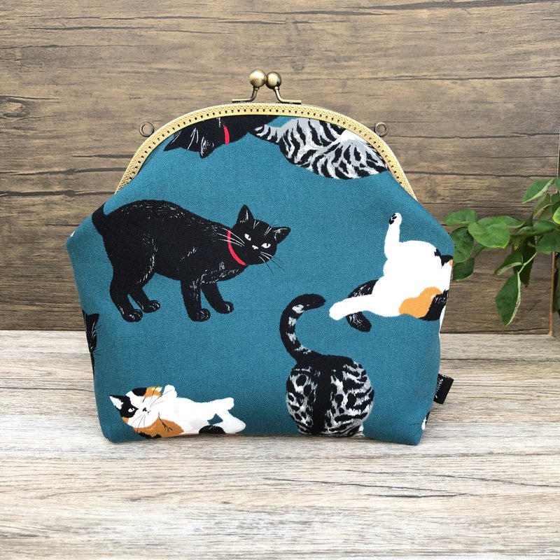 いろいろ猫口金包/侧背包/がまぐちバッグ - 侧背包/斜挎包 - 棉．麻 