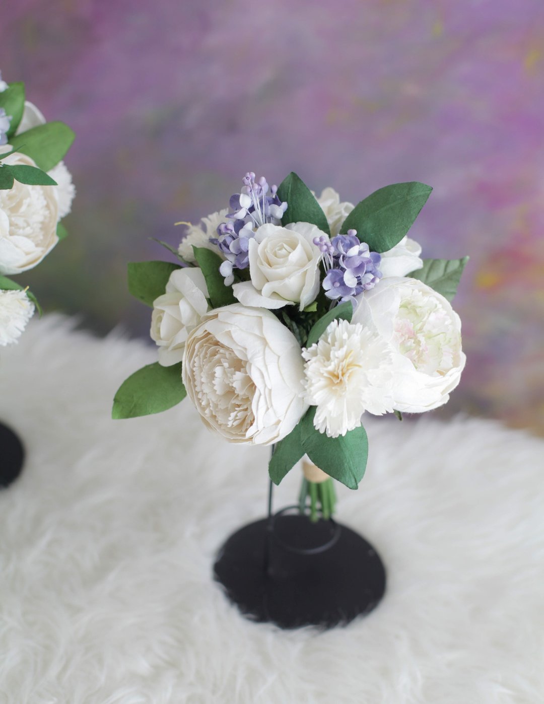 LILAC LOVE | Handmade Mini Flower Bouquet - 木工/竹艺/纸艺 - 纸 白色