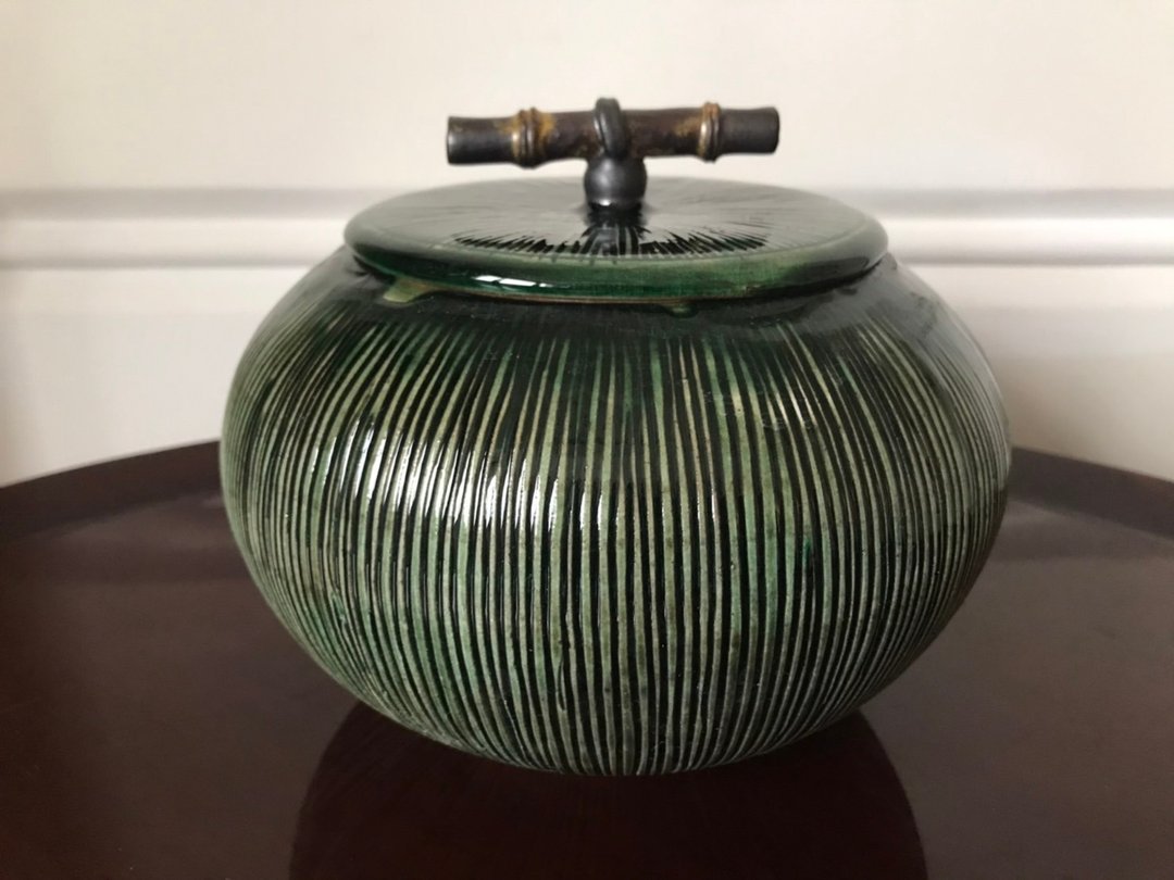 艺术翠玉彩釉大招财罐 茶罐 茶仓 招财聚宝盆罋 茶叶罐 置物罐 - 茶具/茶杯 - 陶 多色
