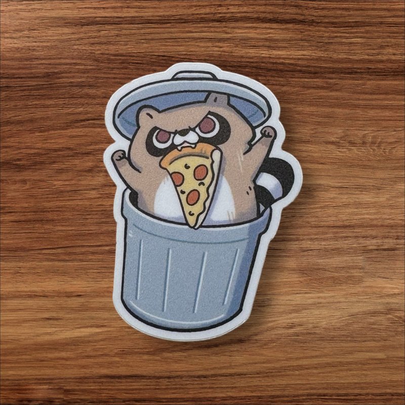 越崩溃越chill系列 PVC防水贴纸 ∣ 垃圾桶浣熊 - 贴纸 - 塑料 