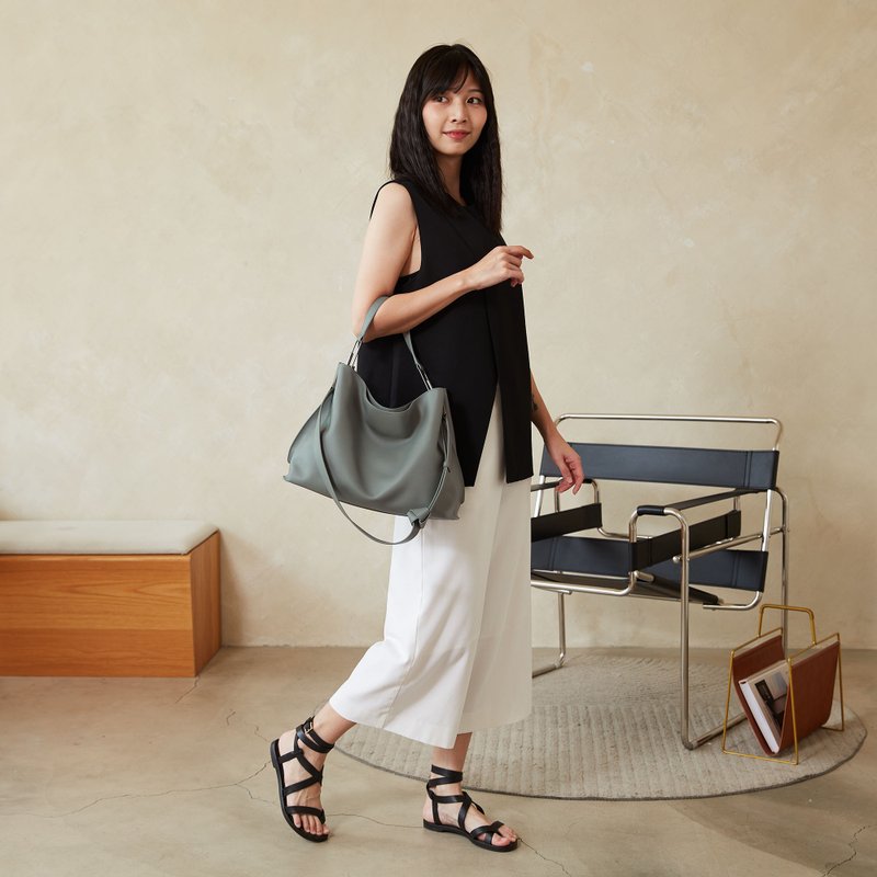 Valley Hobo Bag 单肩HOBO包龙舌兰绿-侧背包/斜背包 - 侧背包/斜挎包 - 真皮 绿色