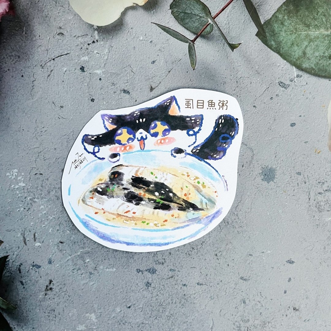 猫猫台南小吃造型明信片(一套5张) - 卡片/明信片 - 纸 多色