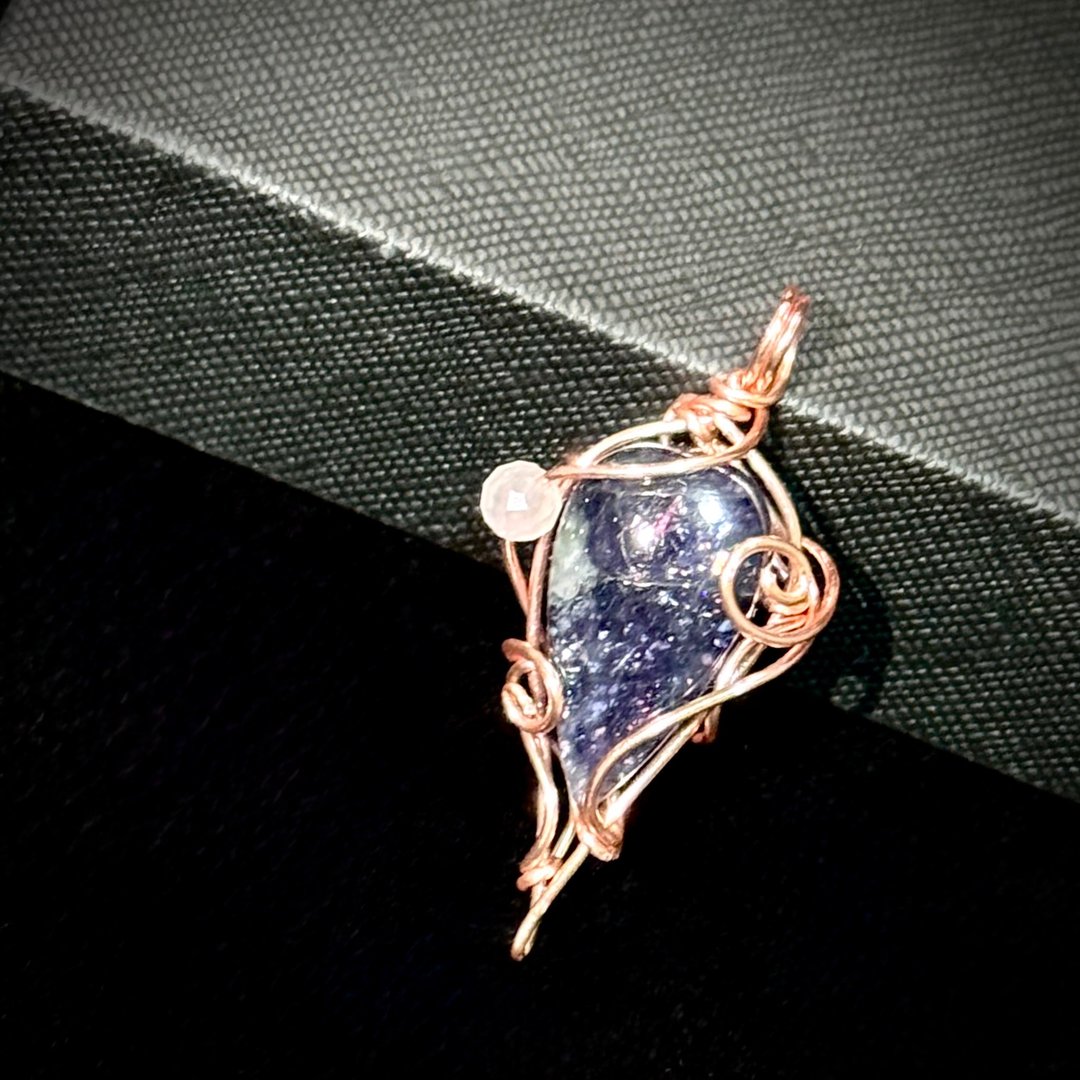 【星历】 金属编织 堇青石项链 - 项链 - 水晶 紫色