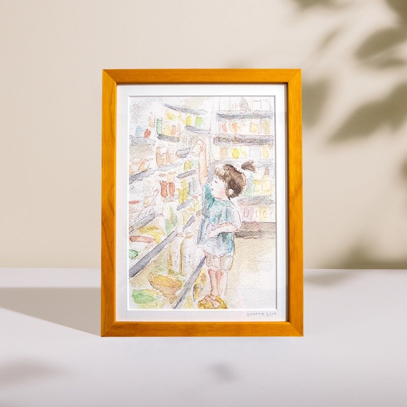 限量复制画-便利商店的小女孩 - 海报/装饰画/版画 - 纸 白色